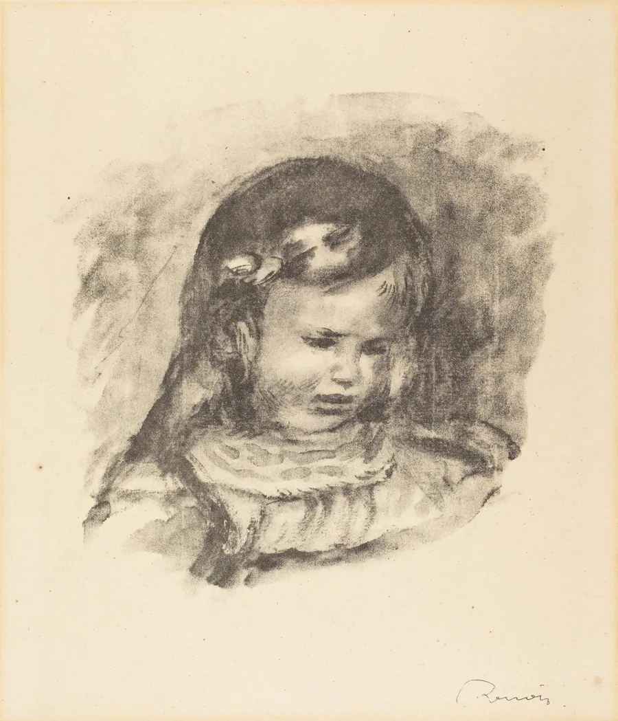 Claude Renoir, with Lowered Head by Auguste Renoir