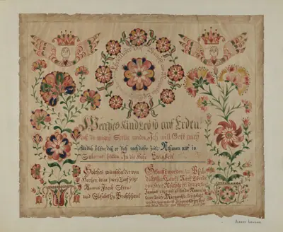 Pa. German Birth Certificate