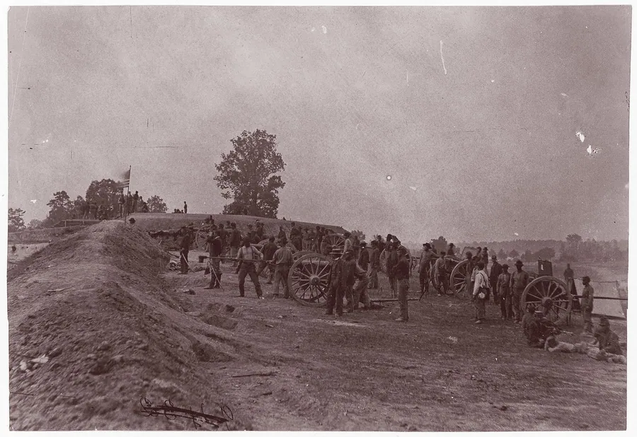 Outer Confederate Line, Petersburg, Captured June 15, 1864 by Timothy H. O'Sullivan