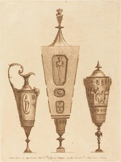 Two Classical Vases and an Ewer