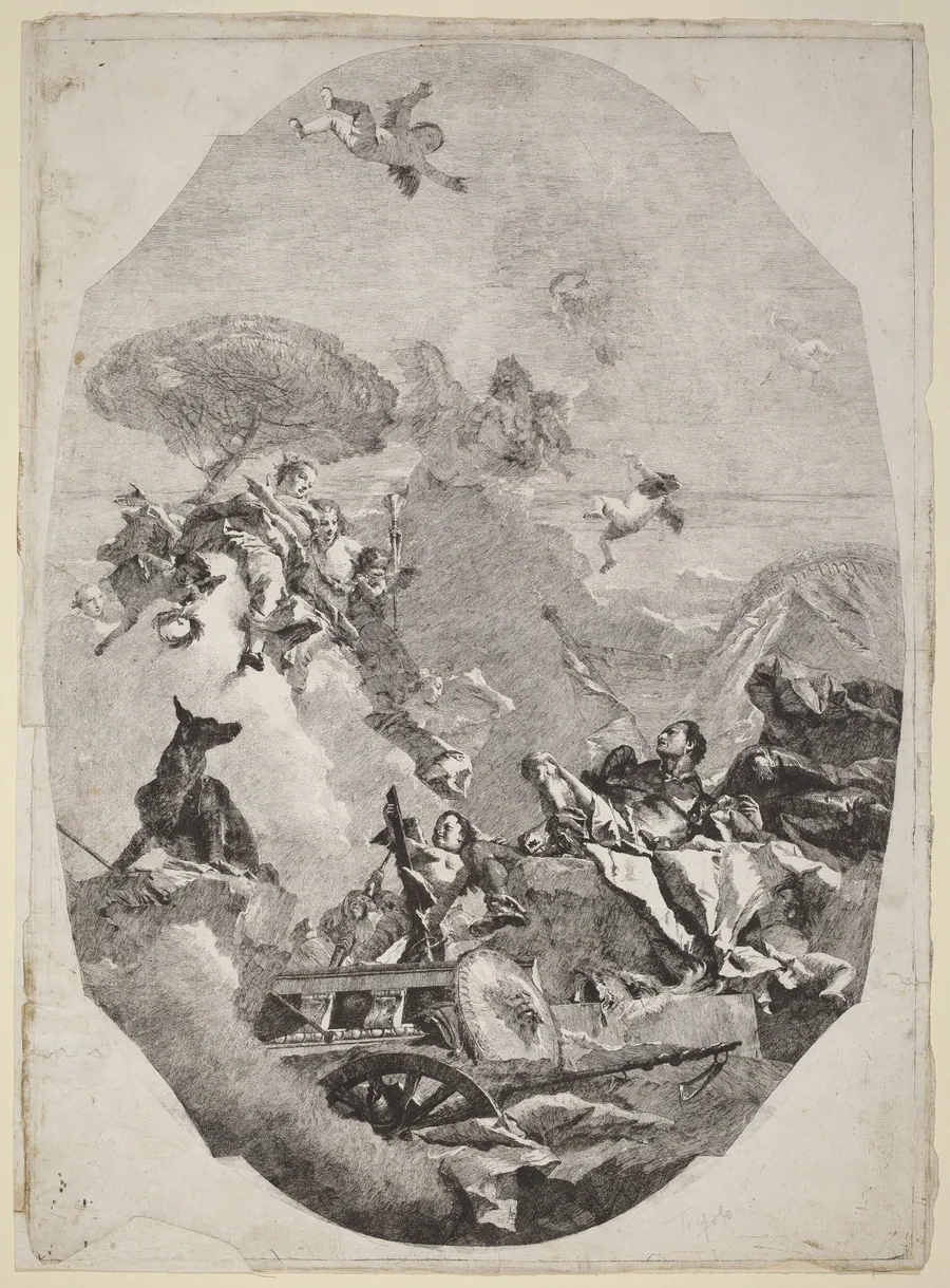 The Triumph of Mars by Lorenzo Baldissera Tiepolo