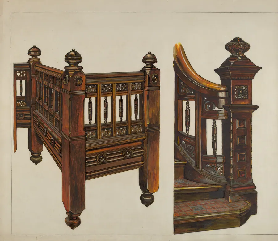 Stairway Balustrade by Florence Truelson