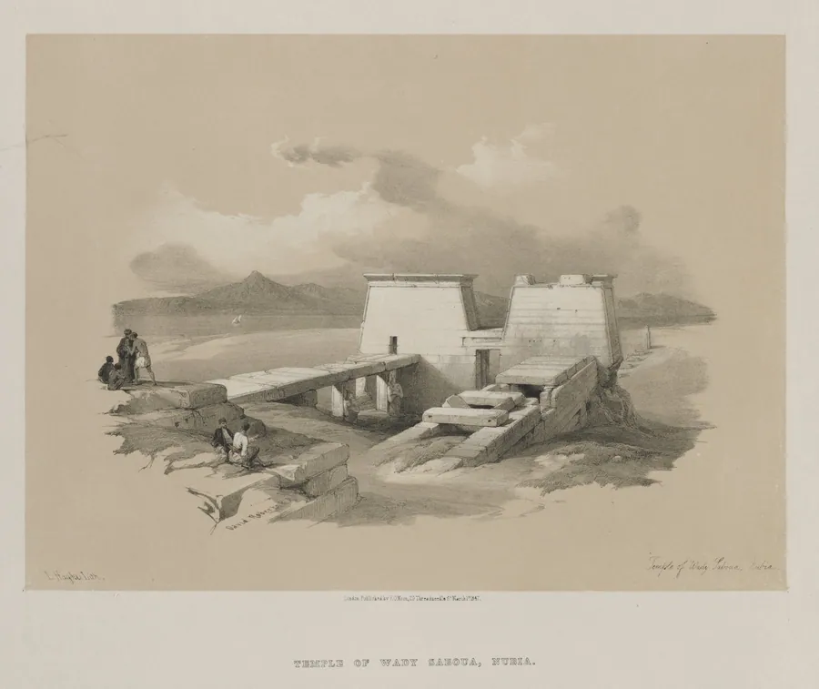 Egypt and Nubia, Volume I: Temple of Wady Saboua, Nubia by Louis Haghe