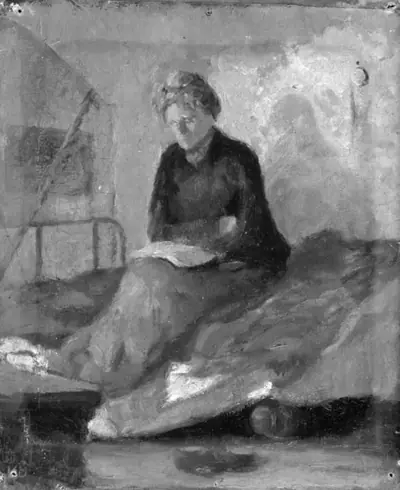 Interiør med figur
