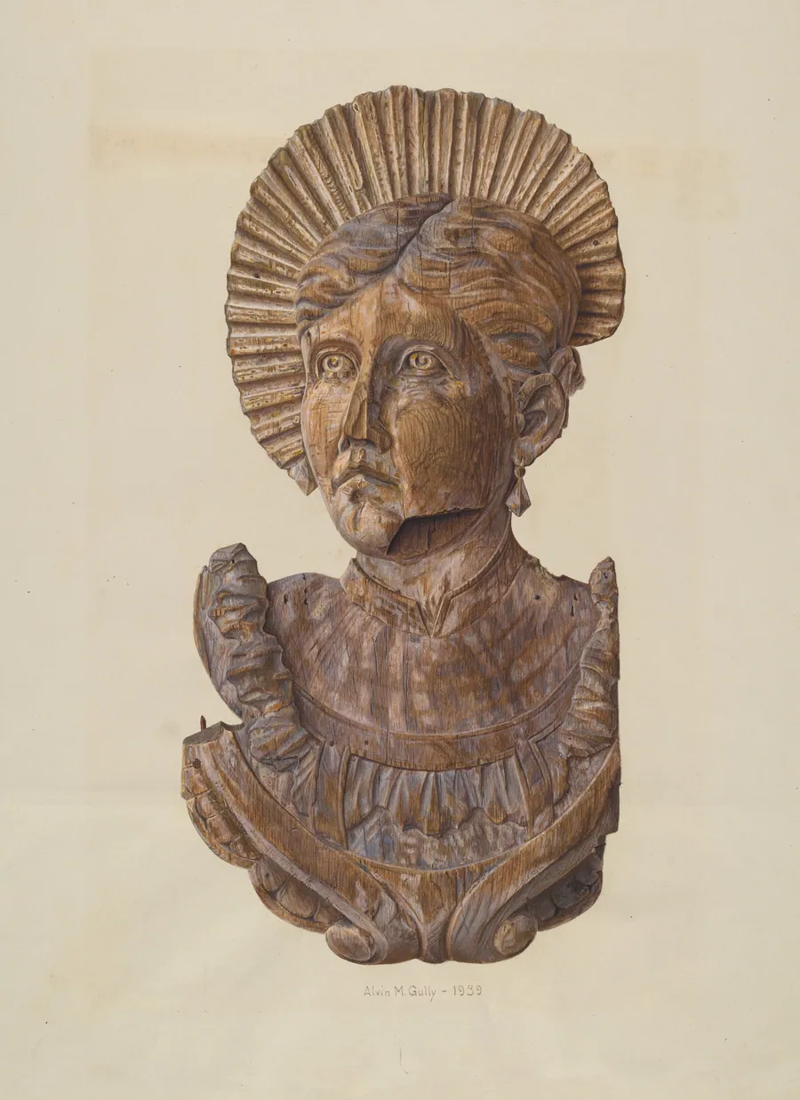 Head from Circus Wagon by Alvin M. Gully