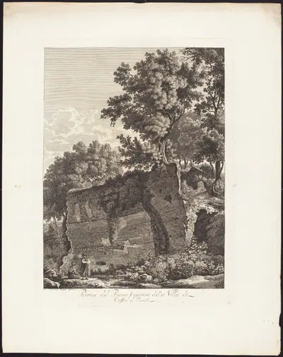 Rovine del Piano superiore della Villa di Cassio a Tivoli