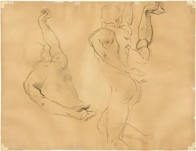 Studies of Male Nudes [verso]