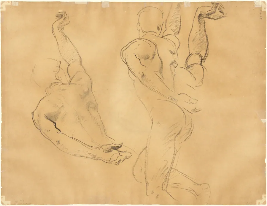 Studies of Male Nudes [verso] by John Singer Sargent