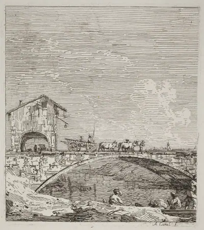 The Wagon Passing over a Bridge