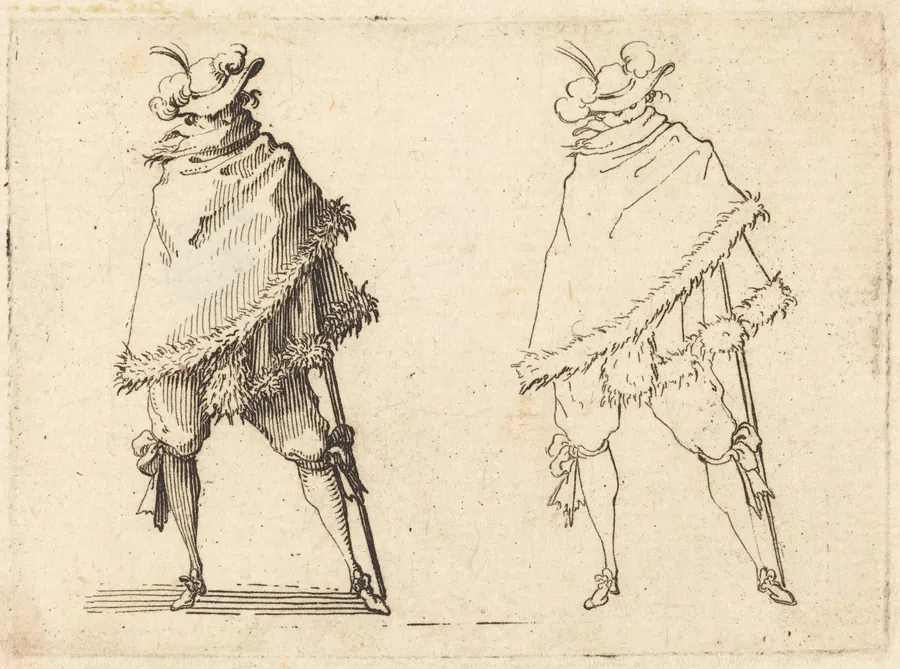 Man Wrapped in His Mantle by Jacques Callot