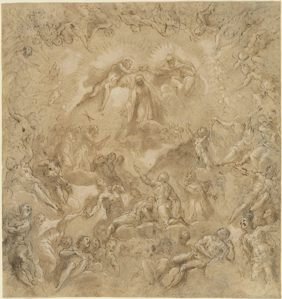 The Coronation of the Virgin by Jacopo Palma il Giovane