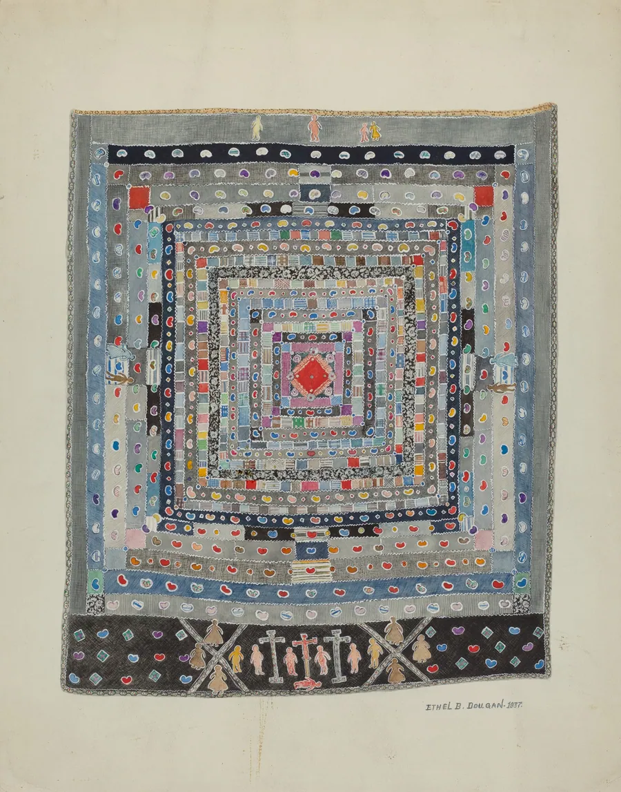 Pieced Bed Cover by Ethel Dougan