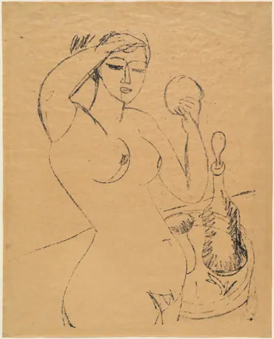 Nude Girl at her Toilette