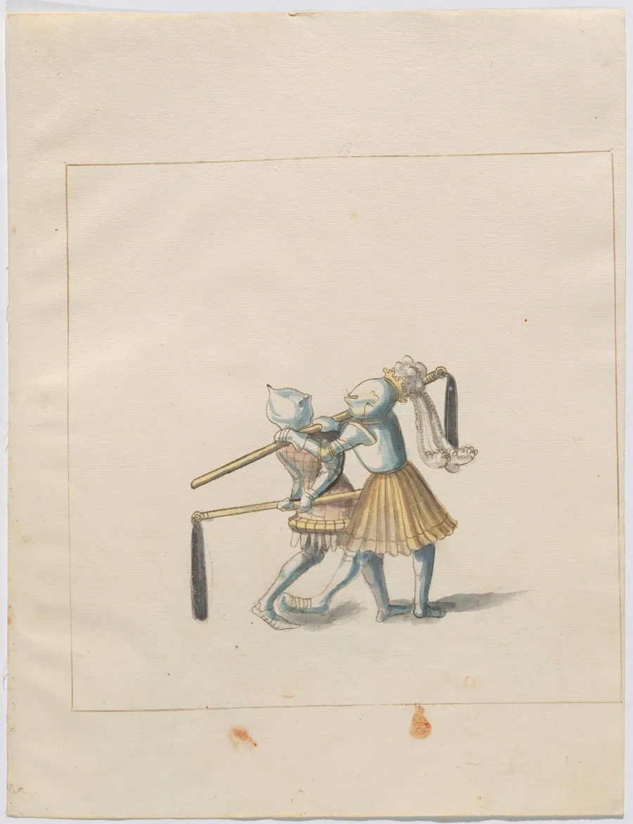 Foot Combat with Flails by German 16th Century