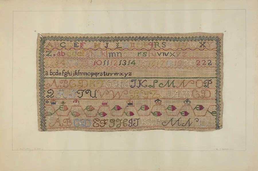 Embroidery Sampler by Elzy J. Bird