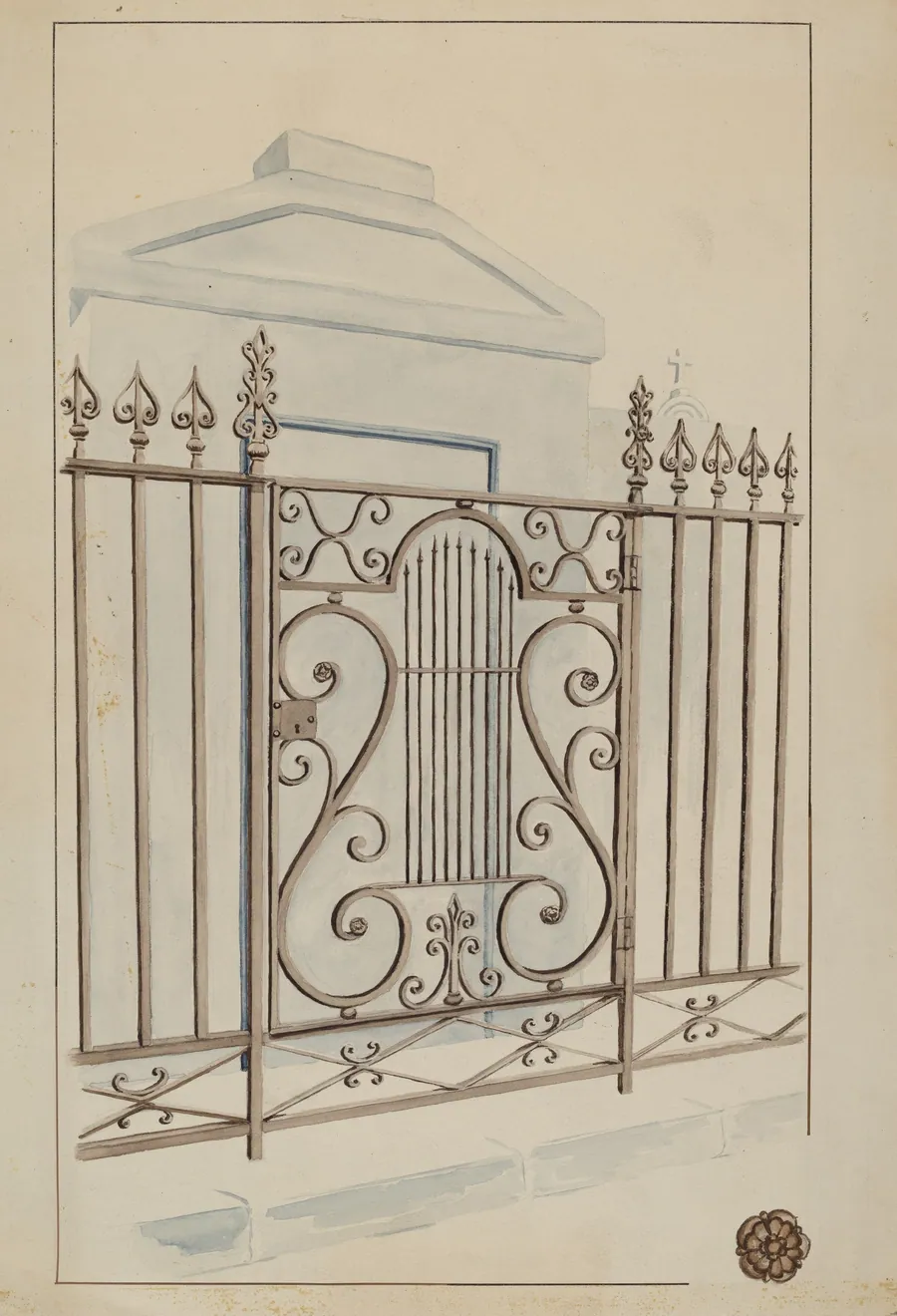 Wrought Iron Gate and Fence by Lucien Verbeke