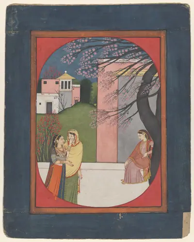 The lovelorn heroine, from a Sat Sai of Bihari