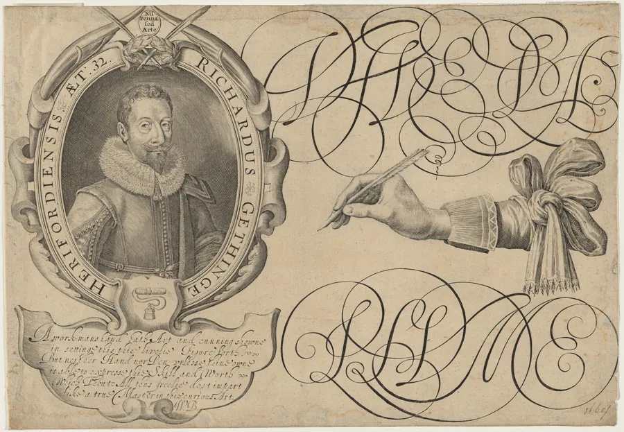 Richard Gethinge, Writing Master by Unknown 19th Century