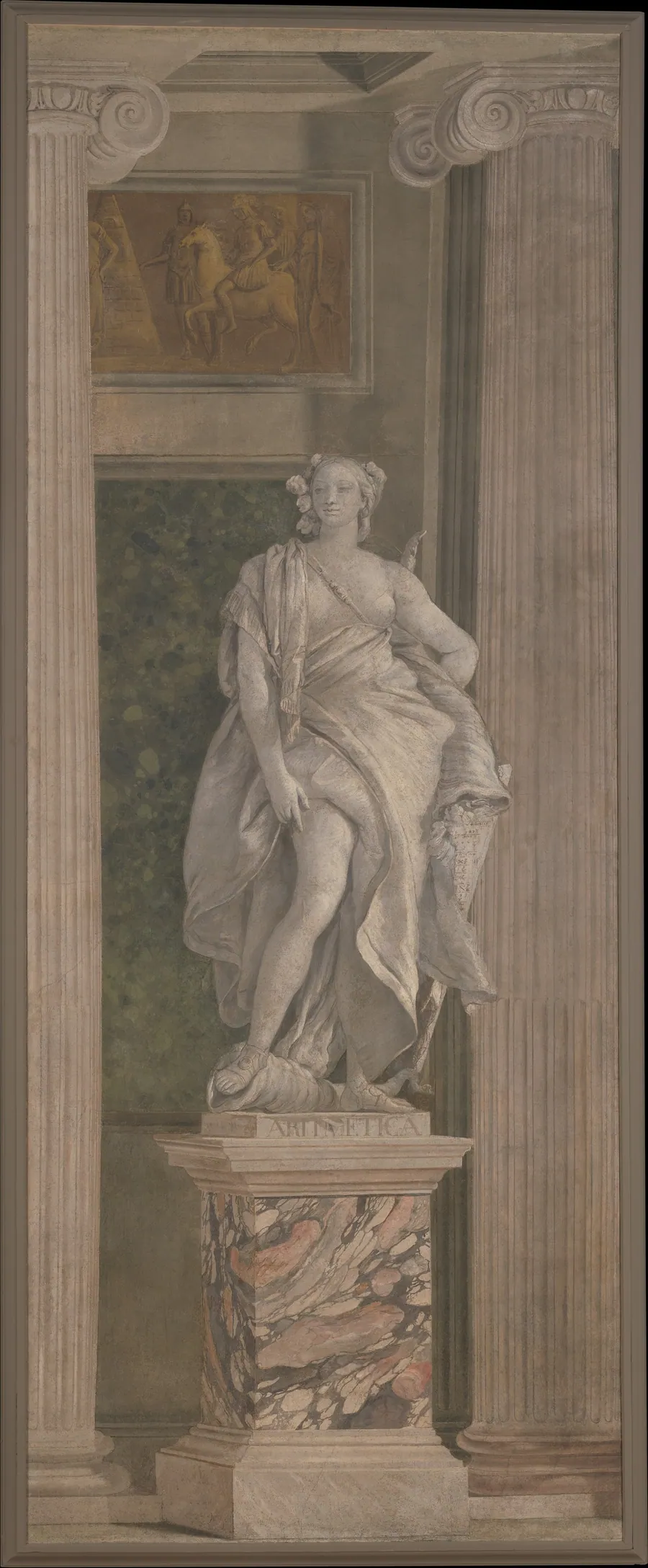 Allegorical Figure Representing Arithmetic by Girolamo Mengozzi (called Colonna)
