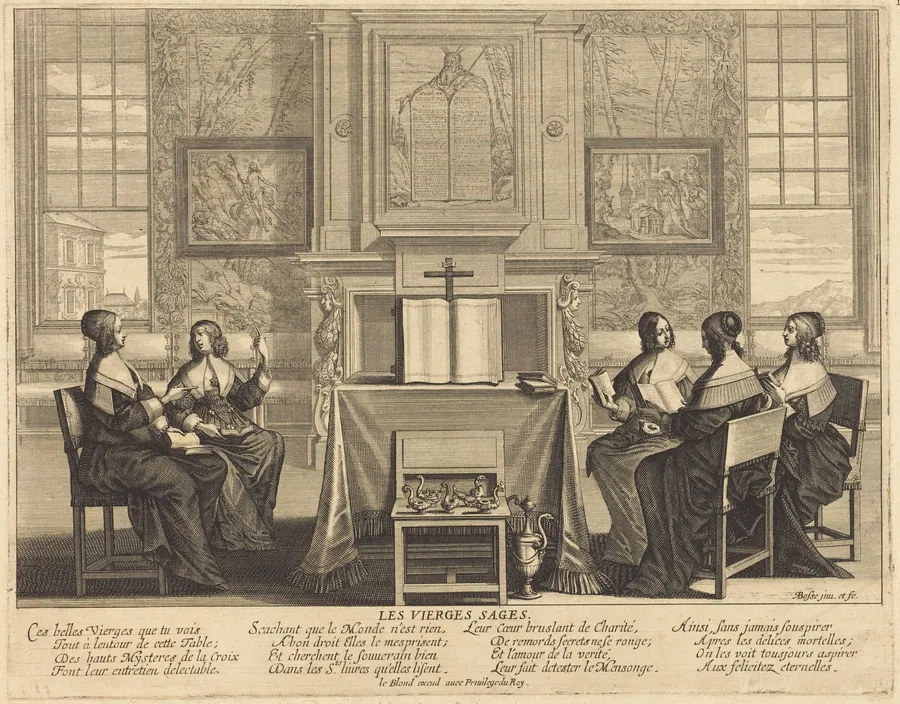 The Wise Virgins at Prayer by Abraham Bosse
