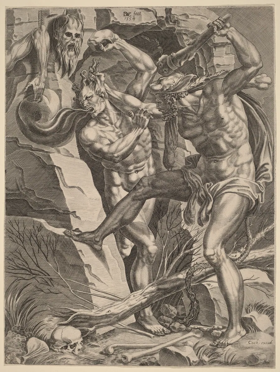 Hercules Killing Cacus by Dirck Volckertz Coornhert