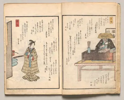 Spread Four from Volume Two of People of Japan in Light Verse (Kyōka)