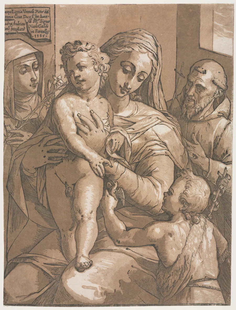 Virgin and Child with St. John, St. Catherine of Siena and St. Francis by Andrea Andreani