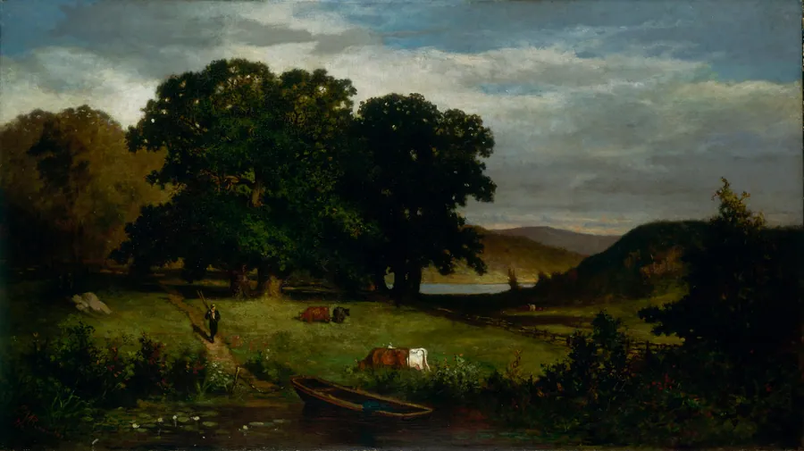 Oak Trees by Edward Mitchell Bannister, born St. Andrews, New Brunswick, Canada 1828-died Providence, RI 1901