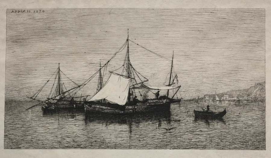 Boats of Cabotage (Coasts of Italy) by Adolphe Appian