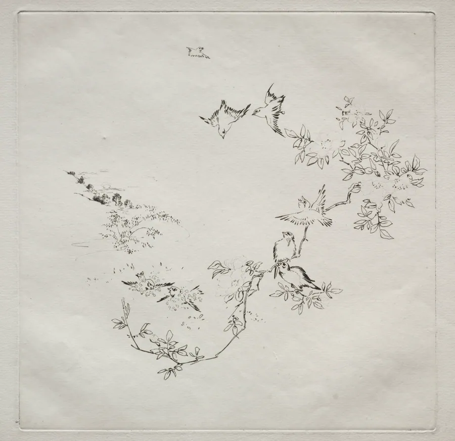 Parisian Service (Haviland service): Sunrise (no. 12) by Félix Bracquemond