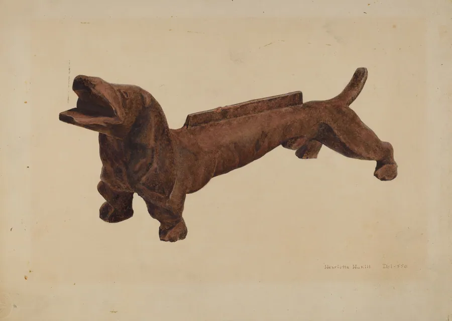 Dachsund Foot Scraper by Henrietta S. Hukill