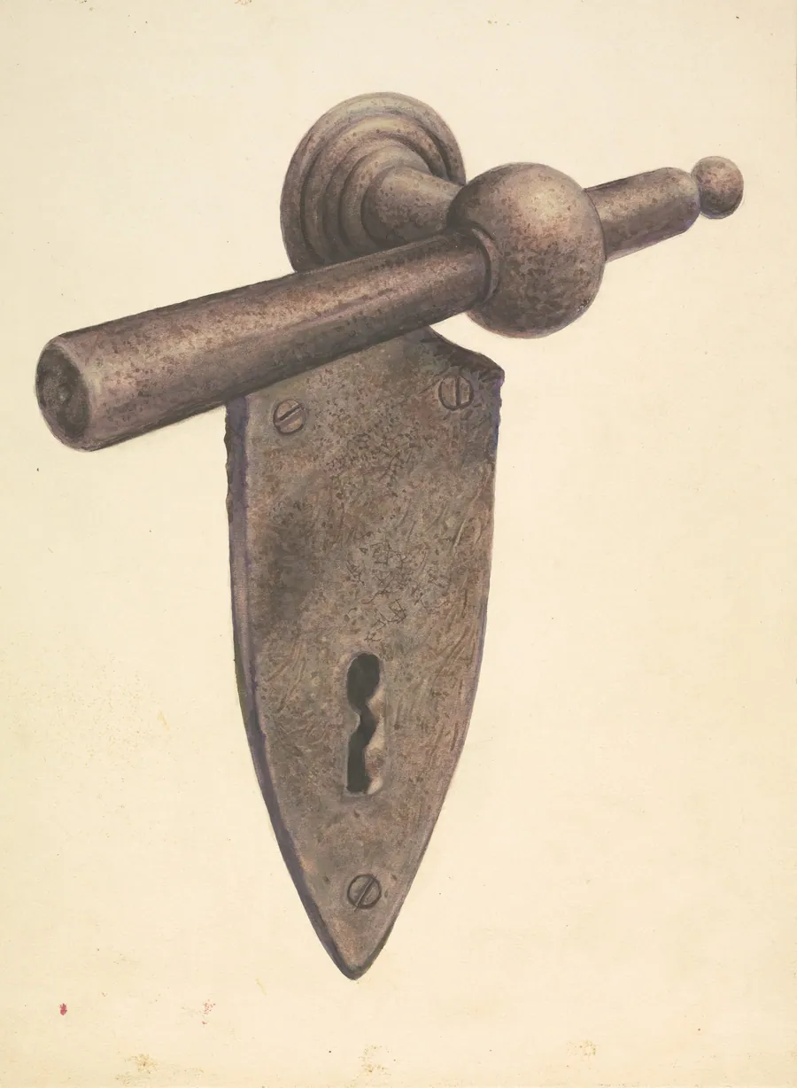 Metal Door Lock by Earl Butlin