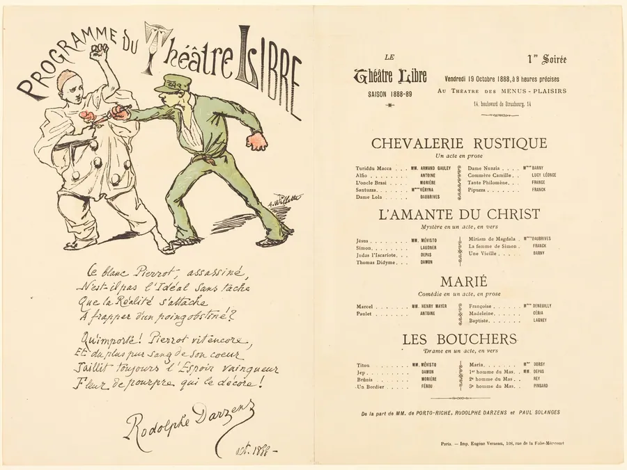 Chevalerie rustique; L'Amante du Christ; Marié; Les Bouchers by Adolphe Léon Willette