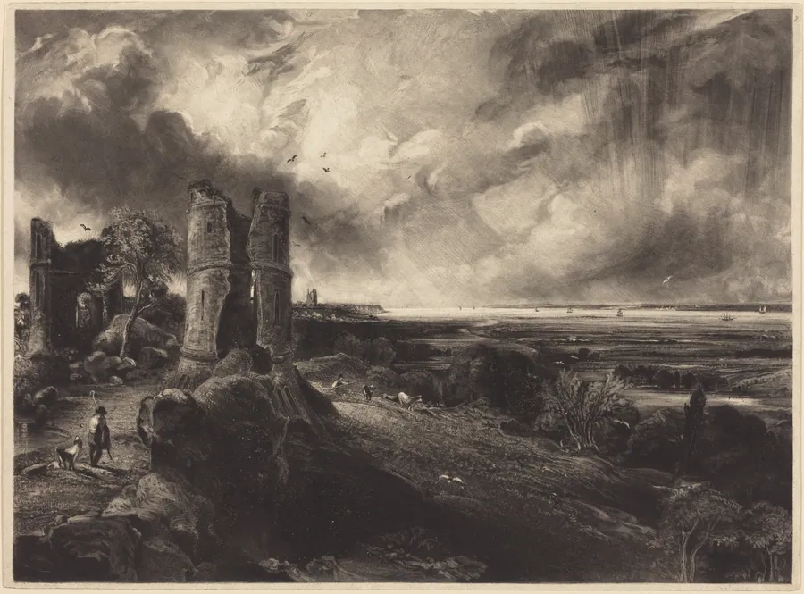 Hadleigh Castle (Large Plate) by David Lucas
