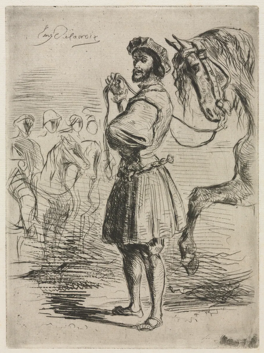 A Lord in the Time of Francis I by Eugène Delacroix