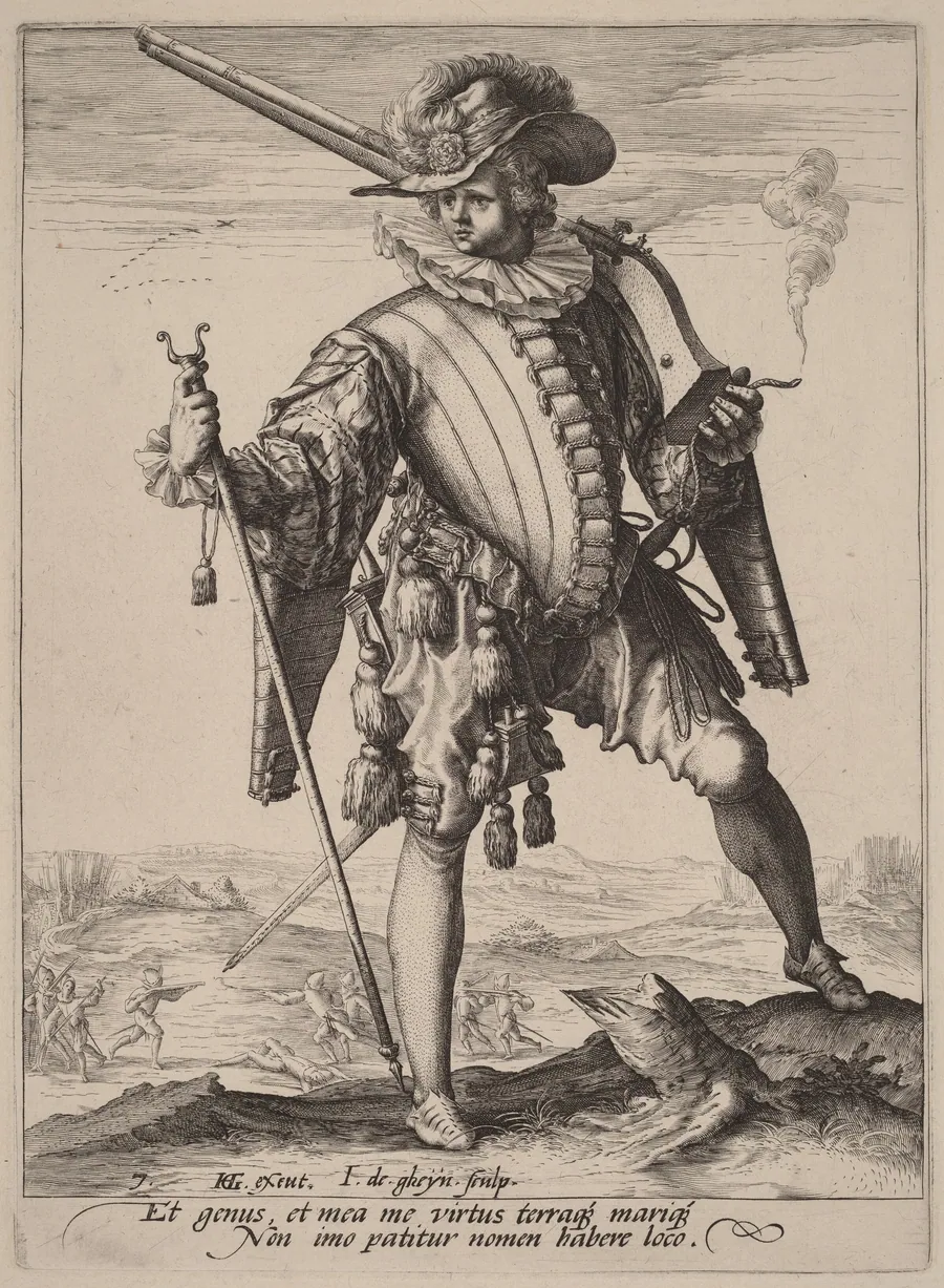 Soldier with Arquebus by Jacques de Gheyn II