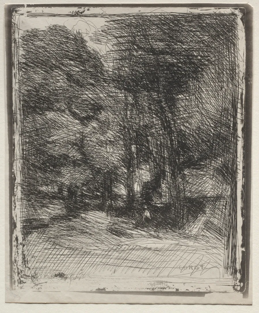 A Souvenir of the Bas-Bréau by Jean Baptiste Camille Corot