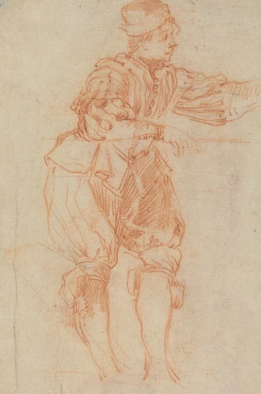 Man Leaning on a Rail [verso] by Matteo Rosselli