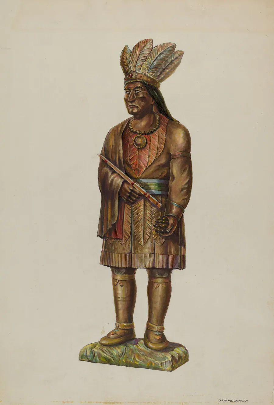 Cigar Store Indian by Gerald Transpota