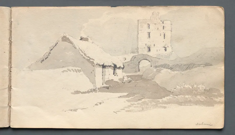 Sketchbook: Norham by Samuel Prout