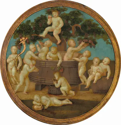Putti with a Wine Press