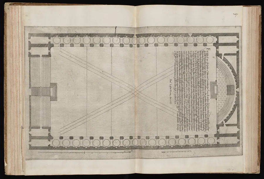 Plan of the Cortile Belvedere by Italian 16th Century