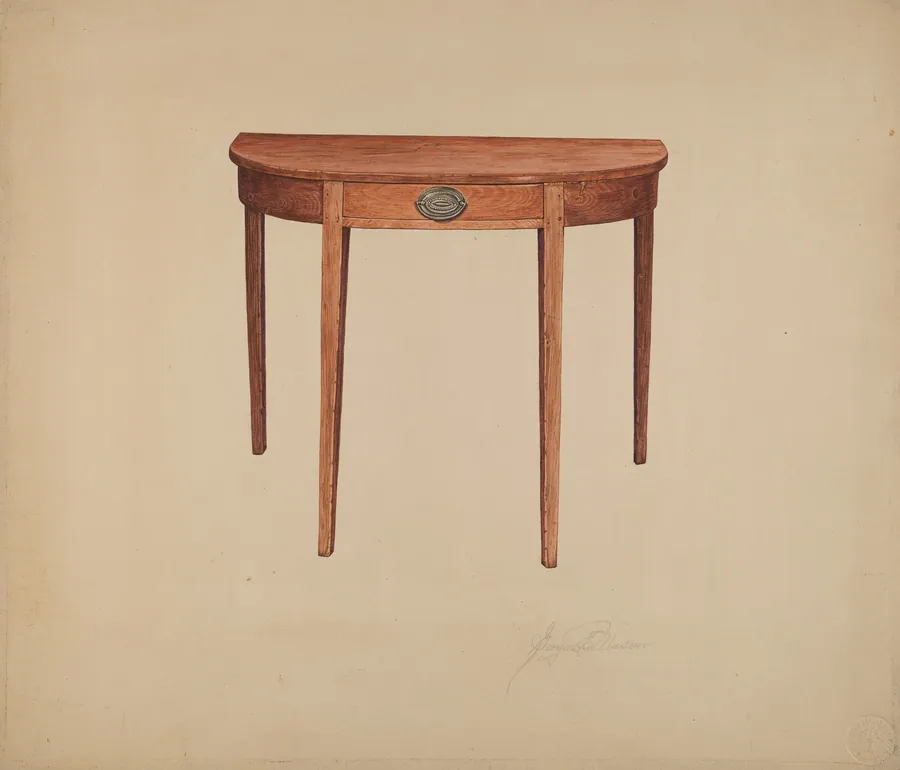 Half-round Table by Georgine E. Mason