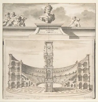 A Reconstruction of the Colosseum in Cross-Section