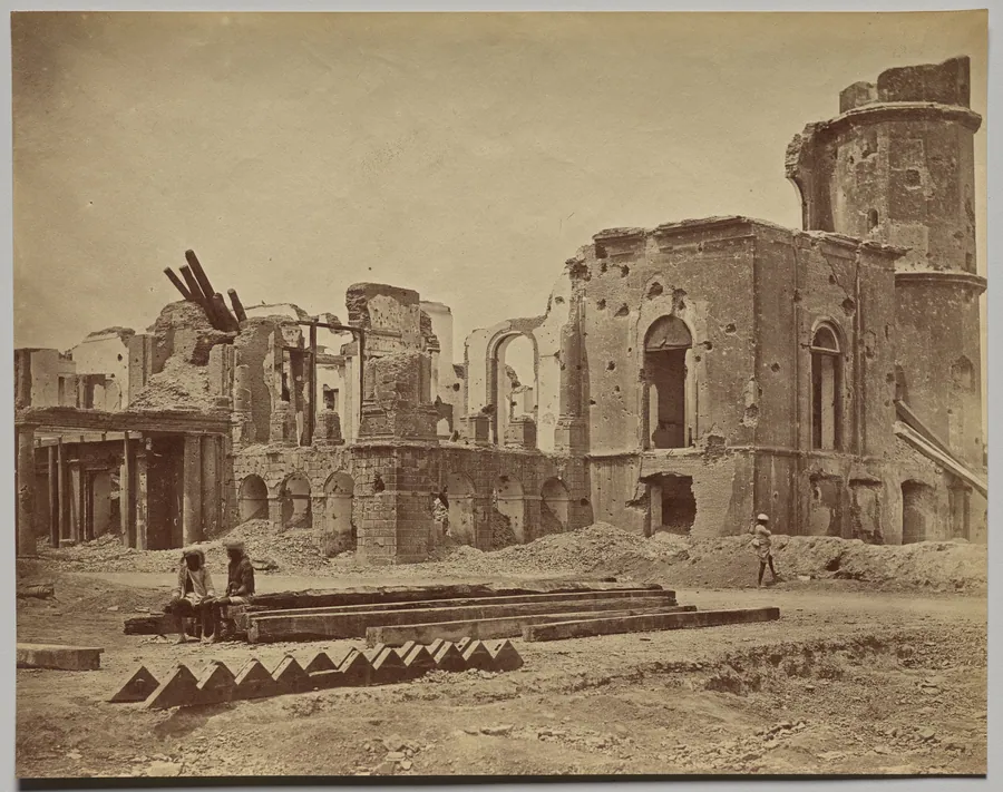 The Residency From the Front, Showing the Room in Which Sir Henry Lawrence was Killed by Felice A. Beato