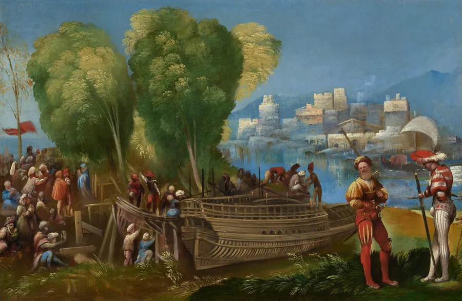 The Trojans Repairing Their Ships in Sicily by Dosso Dossi