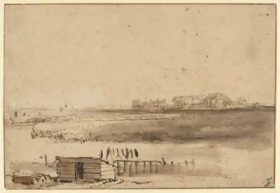 View of Houtewael near the Sint Anthoniespoort [recto]