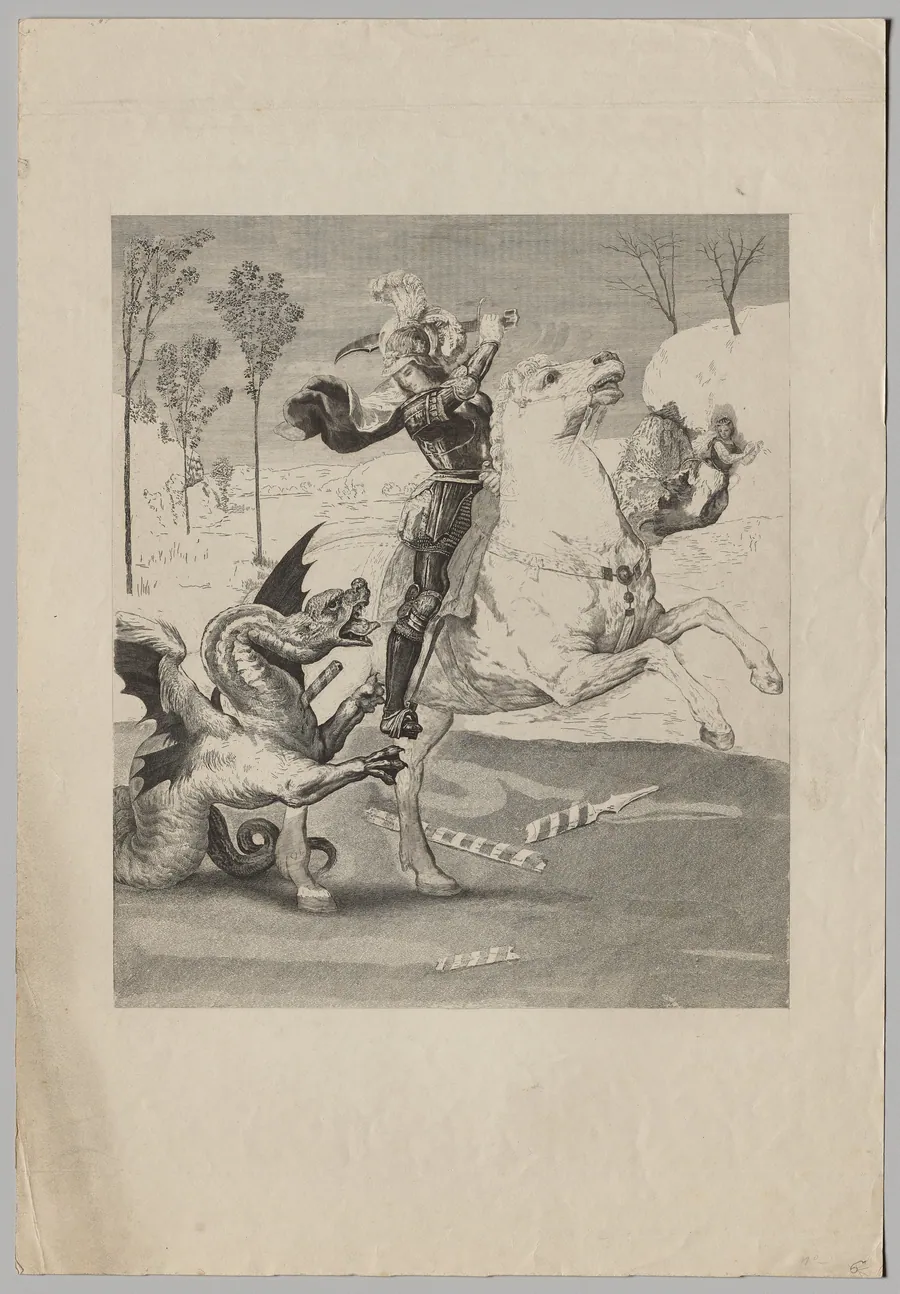 St. George and the Dragon (3) by Claude-Ferdinand Gaillard