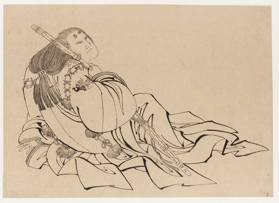 A Courtier by Katsushika Hokusai 葛飾北斎 (1760-1849)