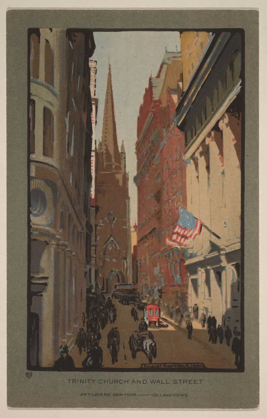 Trinity Church and Wall Street by Rachael Robinson Elmer
